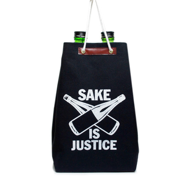 【通い袋】SAKE 袋 IS JUSTICE/漆黒