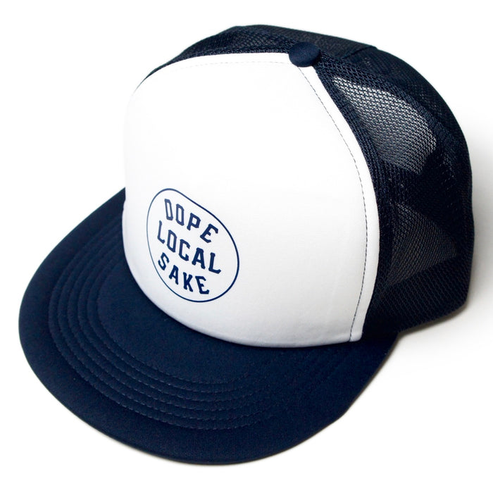 【MESH CAP】DOPE LOCAL SAKE/ホワイト x ネイビー