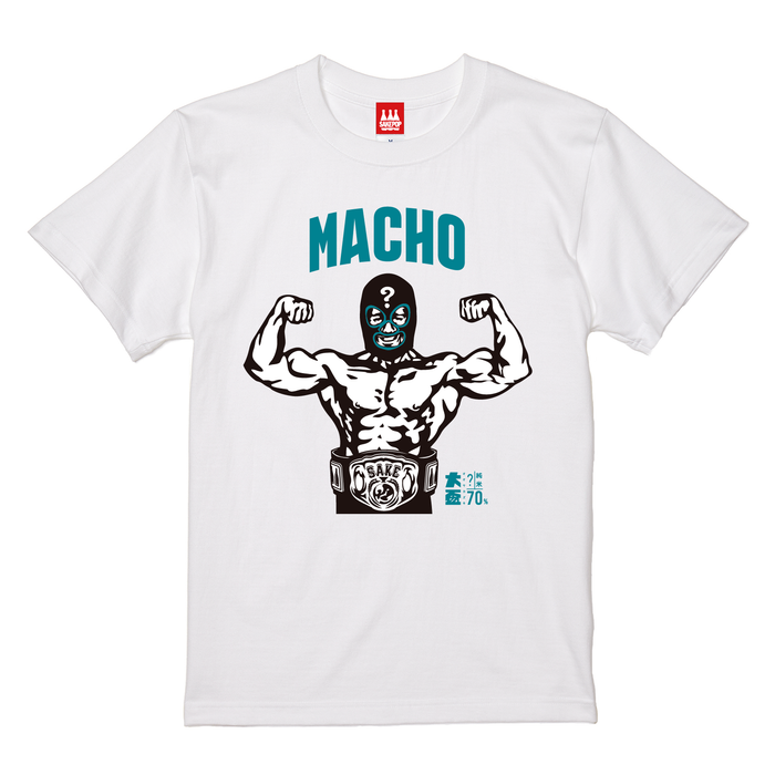 【T-shirt】Macho マスクマン/ホワイト x オーシャン