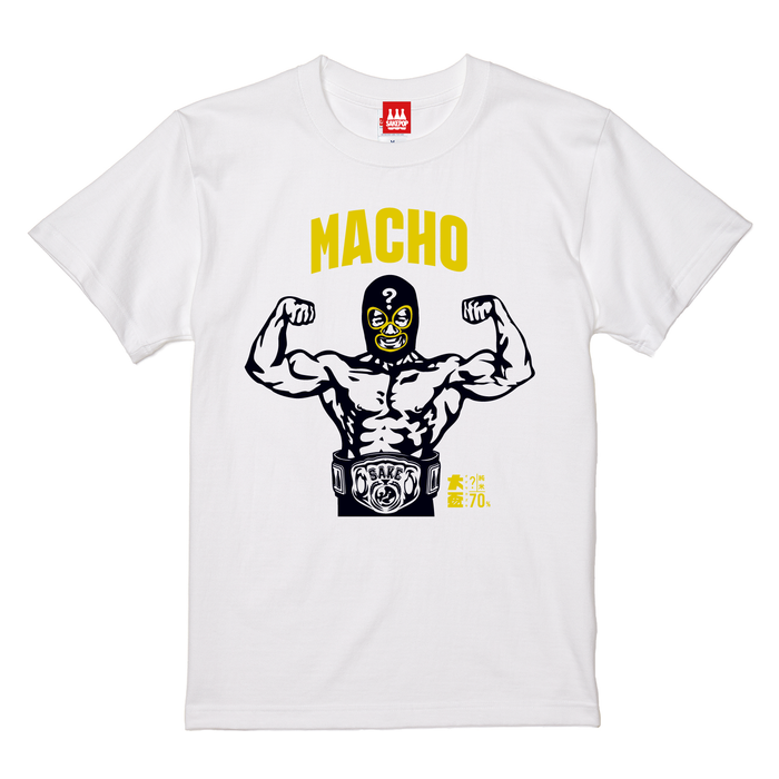 【T-shirt】Macho マスクマン/ホワイト x イエロー
