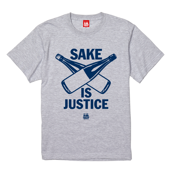 【T-shirt】SAKE IS JUSTICE/アッシュ
