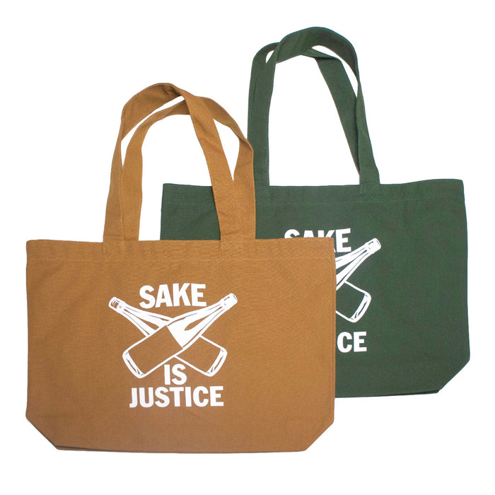【BAG】SAKE IS JUSTICE トートバッグ（大） ／キャメル