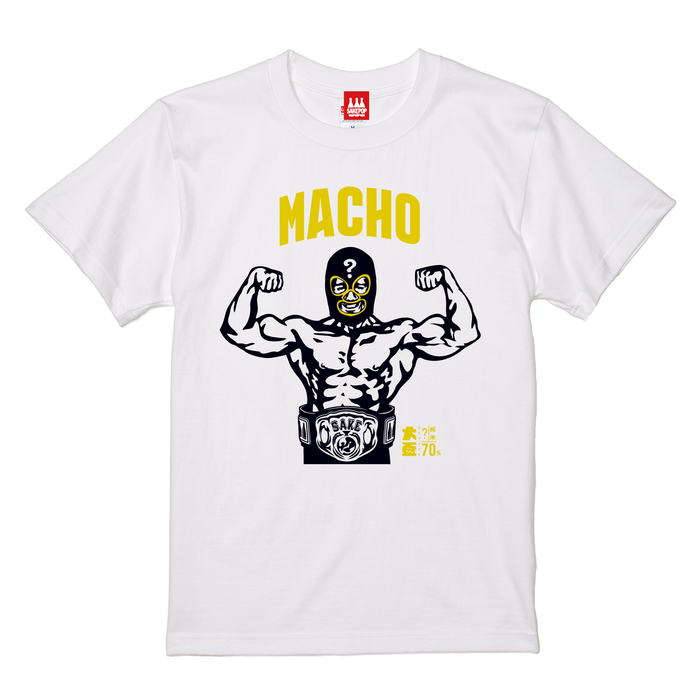 【T-shirt】Macho マスクマン／ホワイト ｘ イエロー